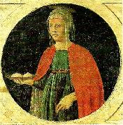 Piero della Francesca st agatha from the predella of the st anthony polyptych oil